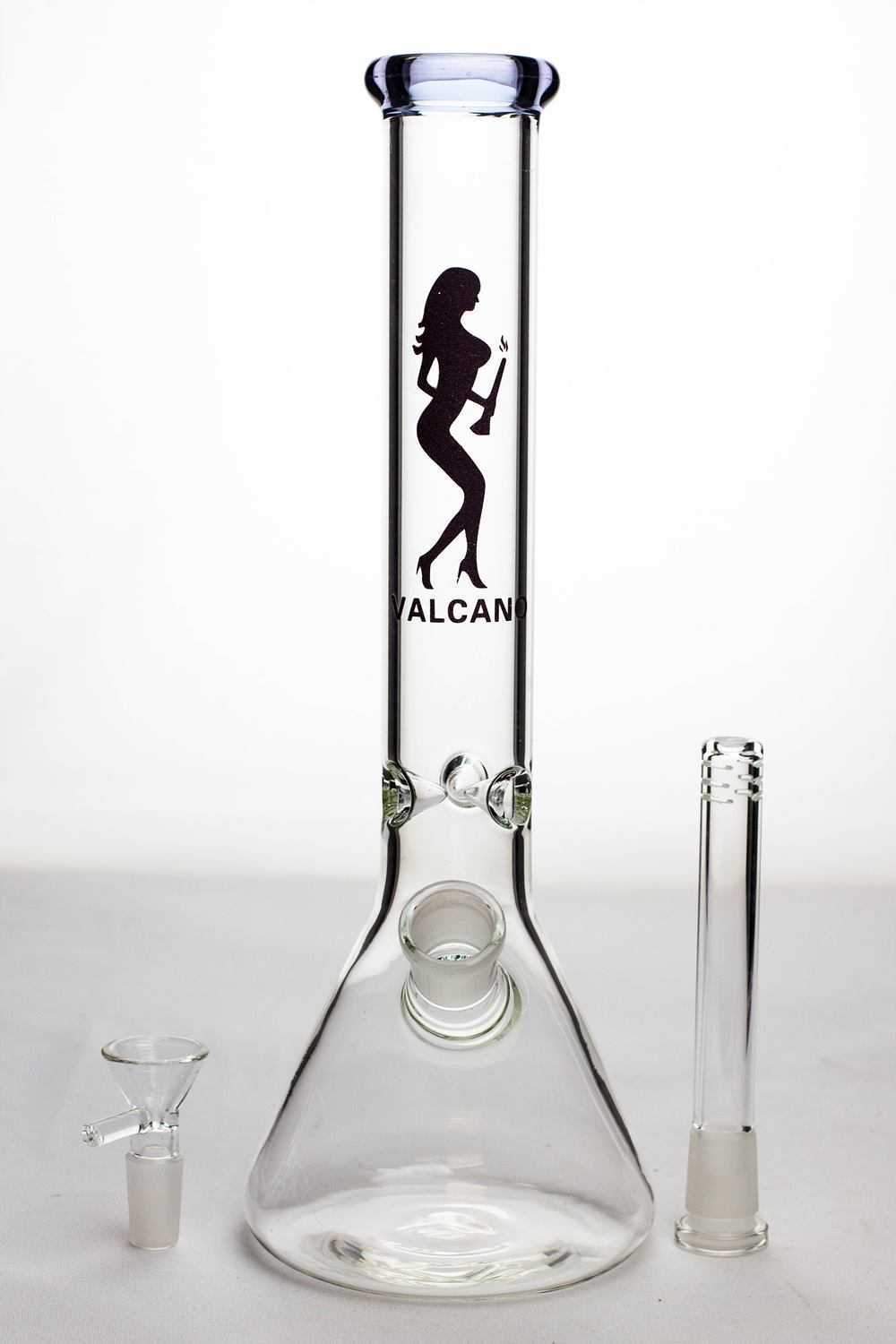 11.5" Valcano beaker glass water bong