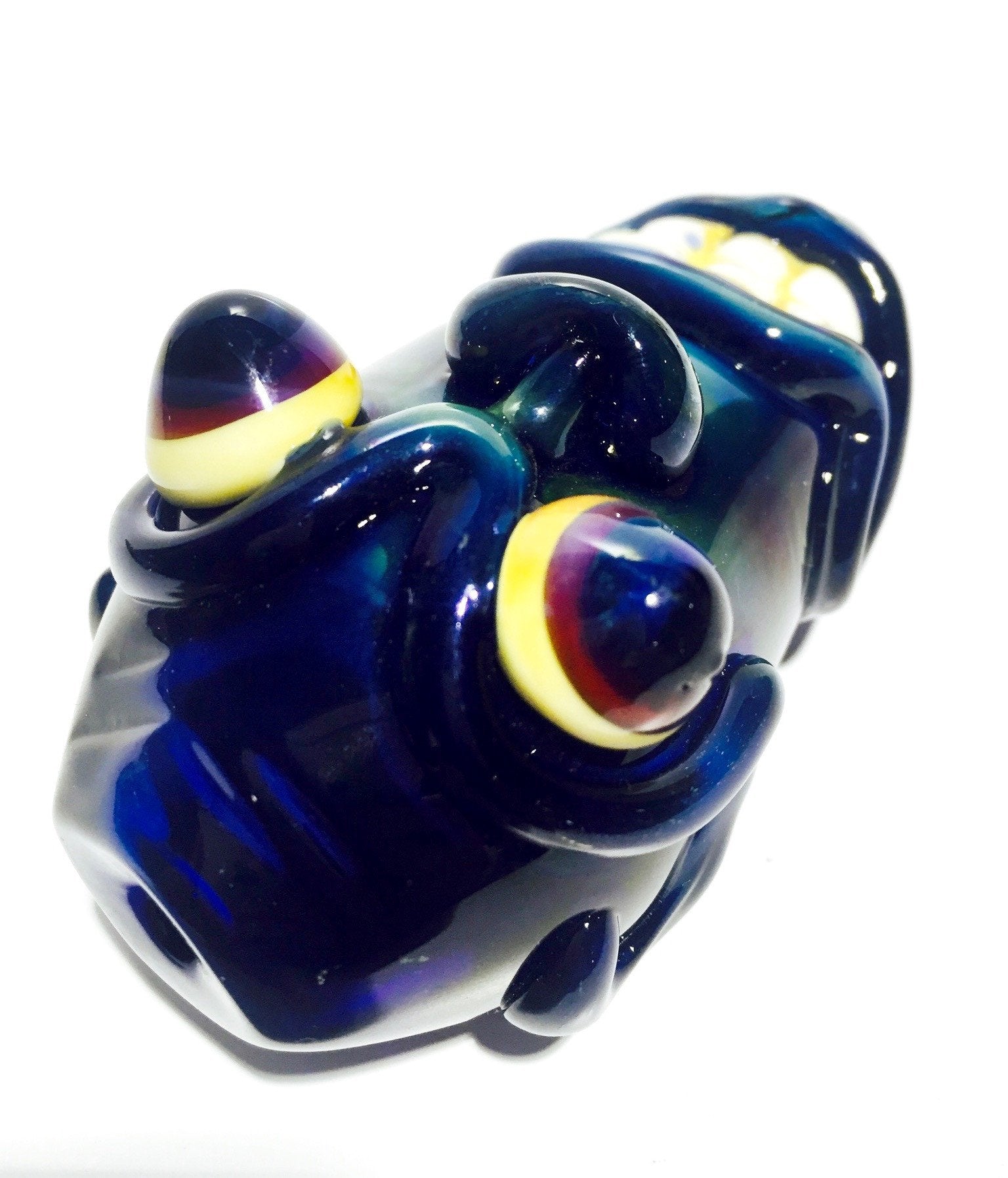 Handmade Tiki Glass Pipe (4")